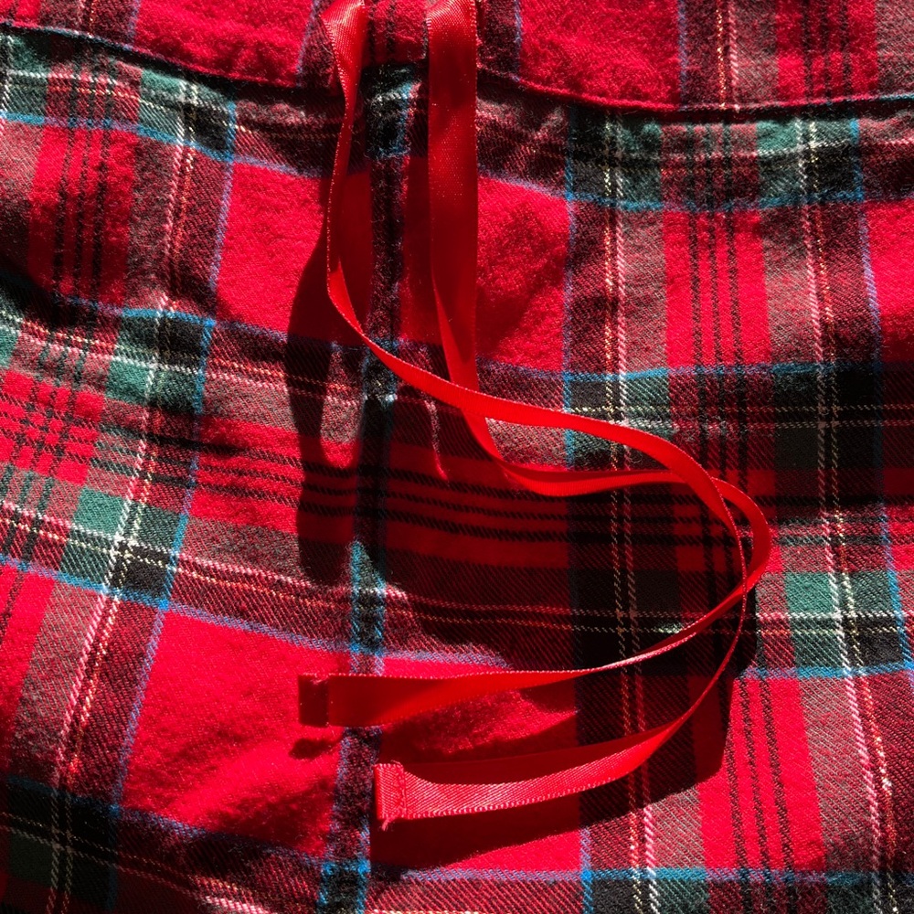 Talbots Cotton Flannel Pajama Top & Pants‎ Set 2 Pieces Womens XL Red Plaid Soft - Picture 9 of 17